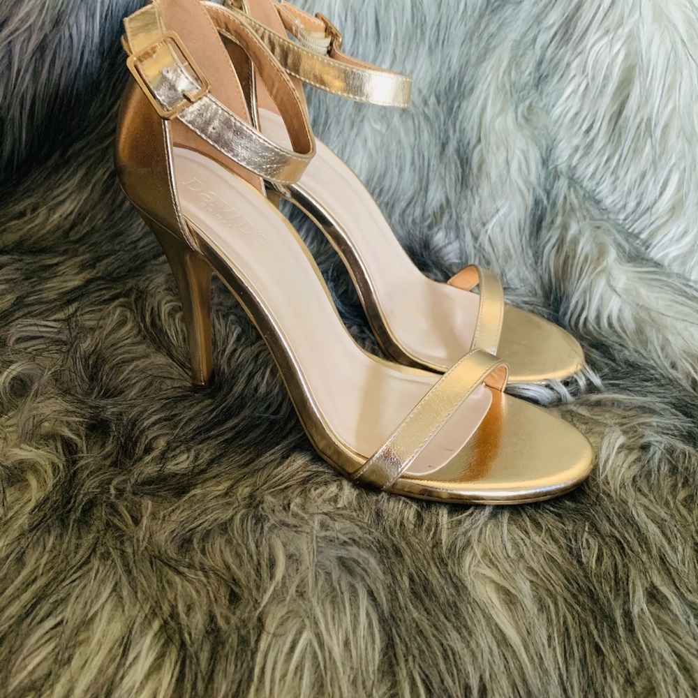 Gold Strappy Heels